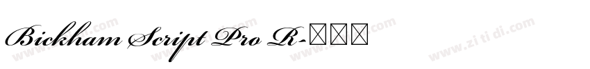Bickham Script Pro R字体转换